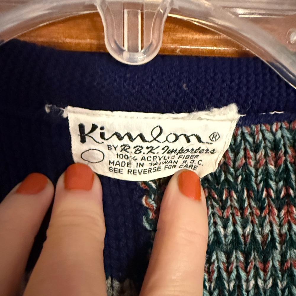 Colorful Patchwork Open Front Cardigan - Picture 2 of 4